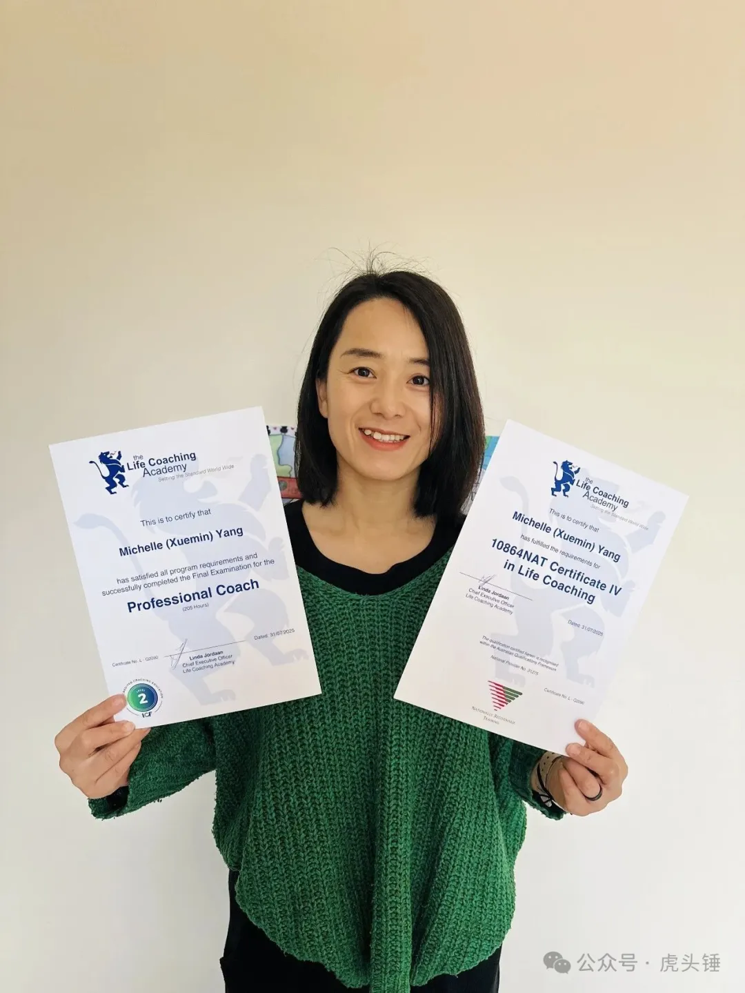 Michelle's coaching certifications